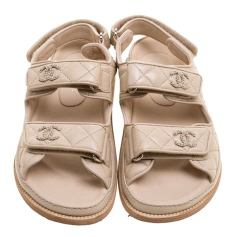 chanel mini tan|chanel sandals official website.